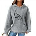 thumbnail image 1 of ameIAEA Sweat à Capuche pour Femmes Manches Longues Imprimé Tendance Pull Ample avec Poches, 1 of 3