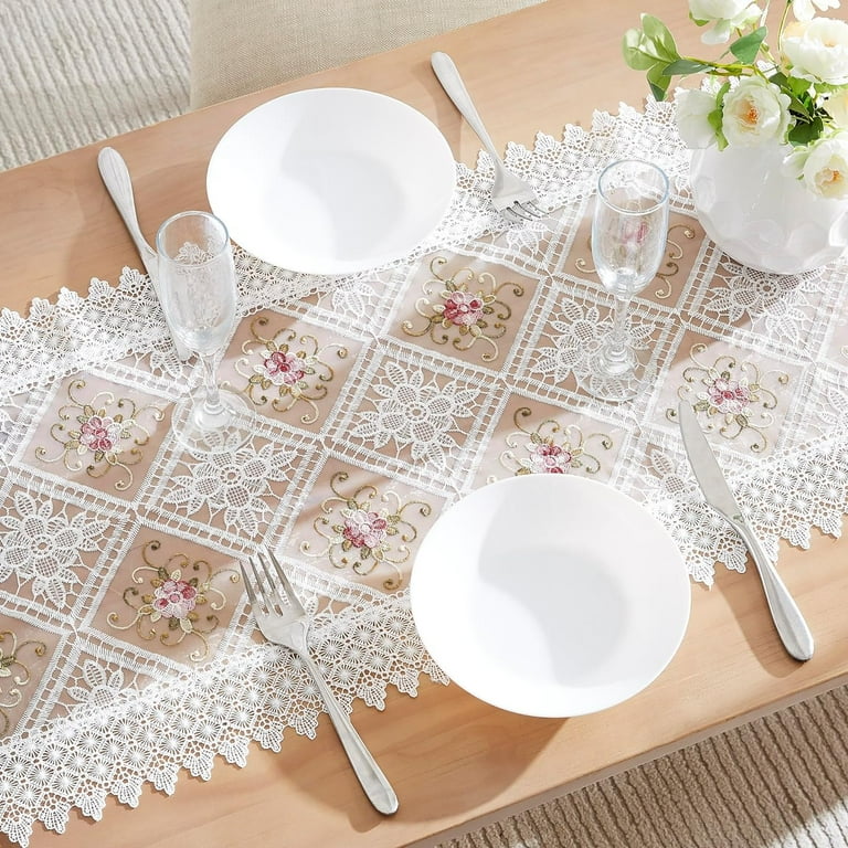Warm Home Designs 48 Inch Short Table Runner, Embroidered