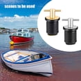 thumbnail image 4 of Drain Plug, 3/4-inch, 1-inch or 1-1/4-Inch Snap, T-Shape Drain Plug Twist-Turn Marine Boat Drain Plugs, Brass Snap Handle with Rubber Boat Drain Plug Copper, 19mm, 4 of 9