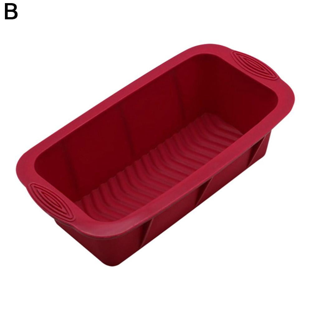 rectangle`silicone non stick bread loaf cake mold bakeware baking pan oven mould 