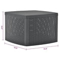 thumbnail image 5 of Mesa auxiliar de exterior Benzara 53 x 53 x 37 cm, ratán gris, 5 of 5