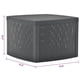 thumbnail image 5 of Mesa auxiliar de exterior Benzara 53 x 53 x 37 cm, ratán gris, 5 of 5