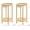 Natural, variant on Small Round Side Table with Charging Station, 2-Tier Round Bamboo End Table, Compact Sofa Bedside Table for Small Space, Easy Assembly, for Living Room, Bedroom, Apartment, Black BB156UBZ01