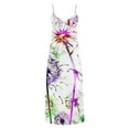 thumbnail image 4 of Qiopertar Robe d'Été Imprimée Décontractée Sans Manches Col en V pour Femmes en Solde Livraison Gratuite à Moins de 5$ jusqu'à 90 % de Réduction, 4 of 5