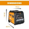 thumbnail image 5 of Pulsar 9500 Watt Tri Fuel Portable Inverter Generator, Remote Electric Start, CO Sensor, Parallel Capable, Super Quiet, RV, Camping, Outdoor & Home, Gasoline, Propane, Natural Gas, NED95TiSRCO, 5 of 12