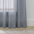 thumbnail image 4 of Better Homes & Gardens Sheer Windowpane Stitch Tie Top Single Curtain Panel, Soft Silver, 50" W x 84" L, 4 of 5