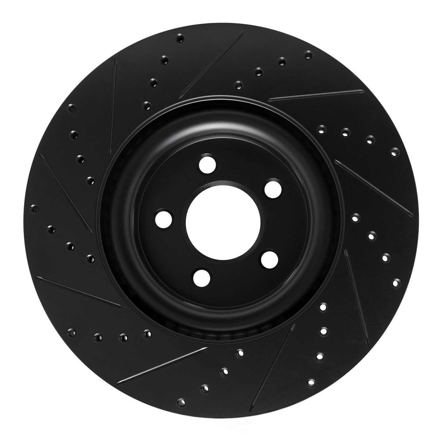 Dynamic Friction Company 633-54277R DFC Brake Rotor - Drilled And Slotted - Black