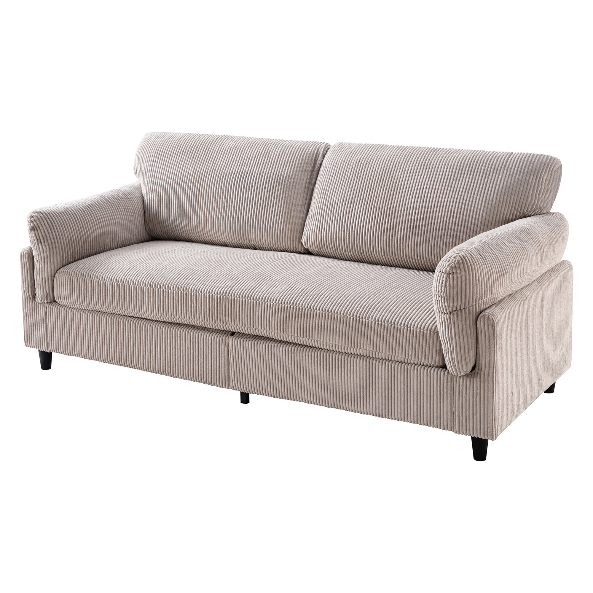 Lunale 82" Oversized Loveseat Sofa, Modern 2-Seater Cloud Couch for Living Room, Camel Corduroy