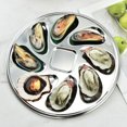 thumbnail image 3 of REOFLYUP 1Set Multi Function Stainless Steel Oyster Plate Set with Snail Dish and Opener Tool, 3 of 8