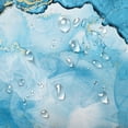 thumbnail image 3 of Blue Gold Marble Shower Curtain, Abstract Modern Colourful Ink Paint Veins Texture Crack Shower Curtain Sets, Fabric 3D Printing Durable Waterproof Bath Curtain with Hooks, 72X72in, 3 of 5