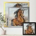thumbnail image 4 of Designart 'Close Up Portrait Of A Horse In The Race' Farmhouse Framed Art Print, 4 of 4
