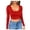 RD1, variant on Women Solid Color Bottom Shirt Short Cut Low Cut With Navel Tight Fitting Long Sleeved T Shirt For Women Workout Shirts Large, Size M