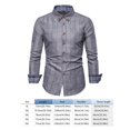thumbnail image 4 of Camisa De Hombre Simple De Manga Larga Con Solapa Para Hombre, Ropa A Cuadros Para Jóvenes, Blusa De Negocios Likrtyny Caballero, 4 of 4