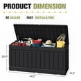 thumbnail image 4 of Homall 82 Gallon Outdoor Storage in Resin Deck Box 45.66in Width Lockable Deck Box, Black, 4 of 8