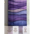 thumbnail image 6 of Abstract Ombre Purple Wave Sheer Curtains 63 Inches Long 2 Panels Purple Stripes Light Filtering Semi Sheer Window Curtains Drapes for Bedroom Living Room 52"x63", 6 of 7
