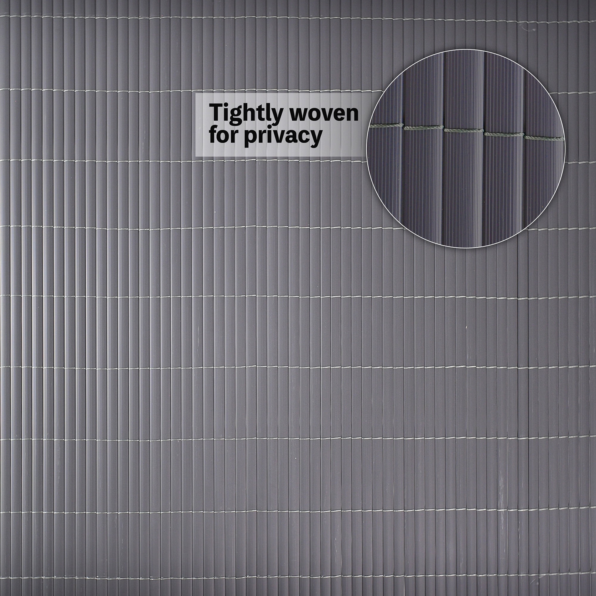Screenguard 36in H x 10ft L Gray Faux Bamboo Privacy Screen