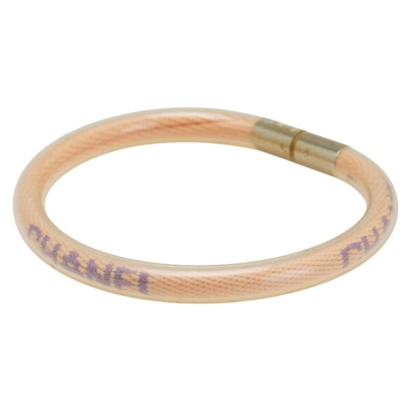 Pre-Owned CHANEL Sport Line Logo Tube Bracelet, Orange Gold Vinyl Plated, Women's