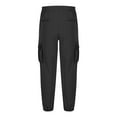 thumbnail image 5 of Stamzod Baggy Cargo Pants for Men Fashion Solid Color Stretch Waist Sweatpants with Drawstring Activewear Daily Casual Pants for Men Black XL, 5 of 6