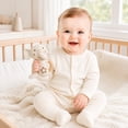 thumbnail image 5 of Plumora Organic Cotton Rattle and Teether Set - Soft Stuffed Animals for Babies, Hanging Car Seat Toys, Stroller Toys, Gentle Rattle, Safe & Non-Toxic, 5 of 5