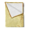 thumbnail image 2 of Bamboo Print Soft Flannel Fleece Throw Blanket, Bamboo Stems and Blooming Flower Antique Grunge Background Oriental, Cozy Plush for Indoor and Outdoor Use, 70" x 90", Mustard Vermilion, by Ambesonne, 2 of 5