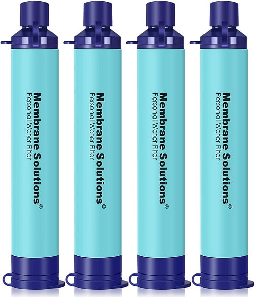 Membrane Solutions U3 UV Stainless Steel Gravity Water Filter Fed Tank with  3 UF Filters | 2.25 Gallons for Home, Camping, Travel, RV, Emergency