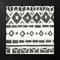 thumbnail image 2 of Vess, June Erica 15x15 Black Modern Framed Museum Art Print Titled - Tribal Textile IV, 2 of 5