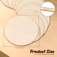 thumbnail image 2 of 50Pcs 4in Wood Piece Natural Wood Slice Unfinished Wood for DIY Crafts Home Decoration Painting Coloring Staining Cup Mat Party Favors, 2 of 11