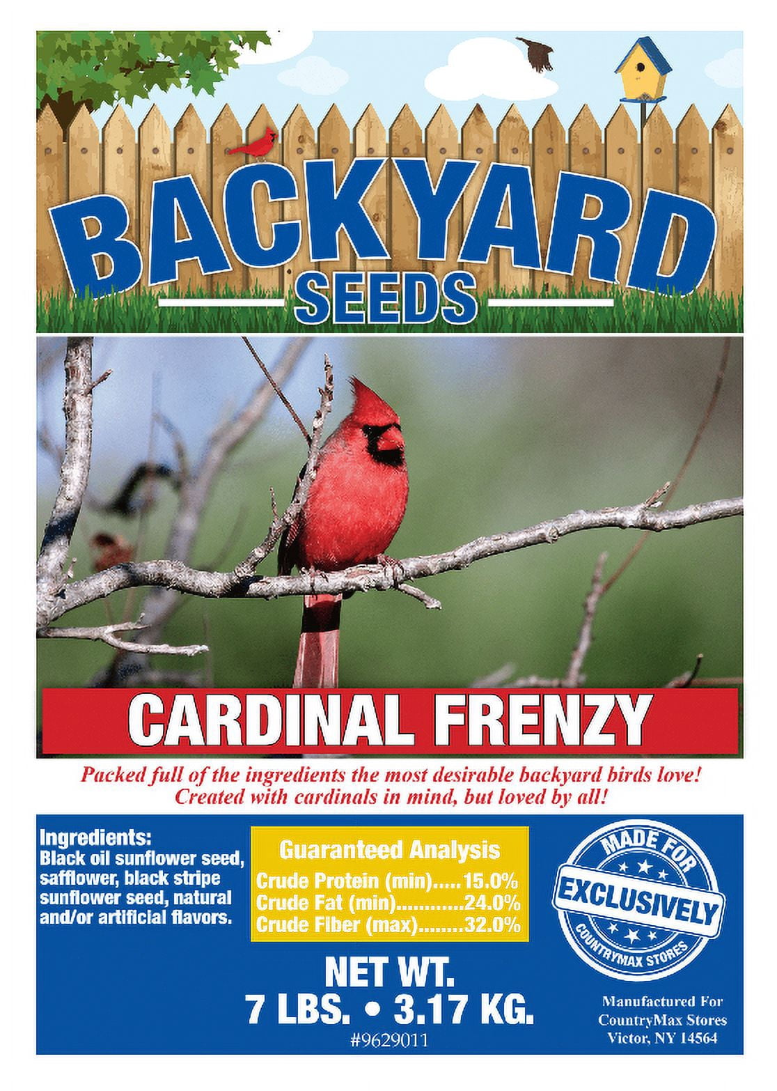 Backyard Seeds Cardinal Frenzy Bird Seed 5 Pounds