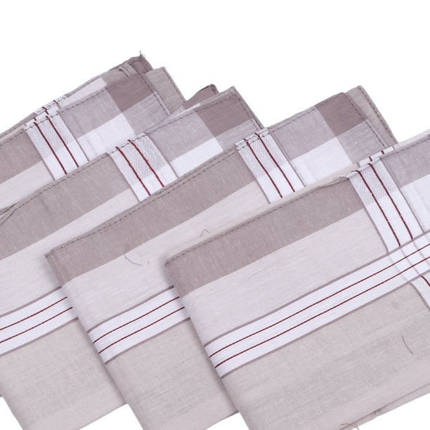 Pañuelo para personas mayores, 12 pañuelos de algodón de 40 cm para hombre, pañuelos de los mejores materiales
