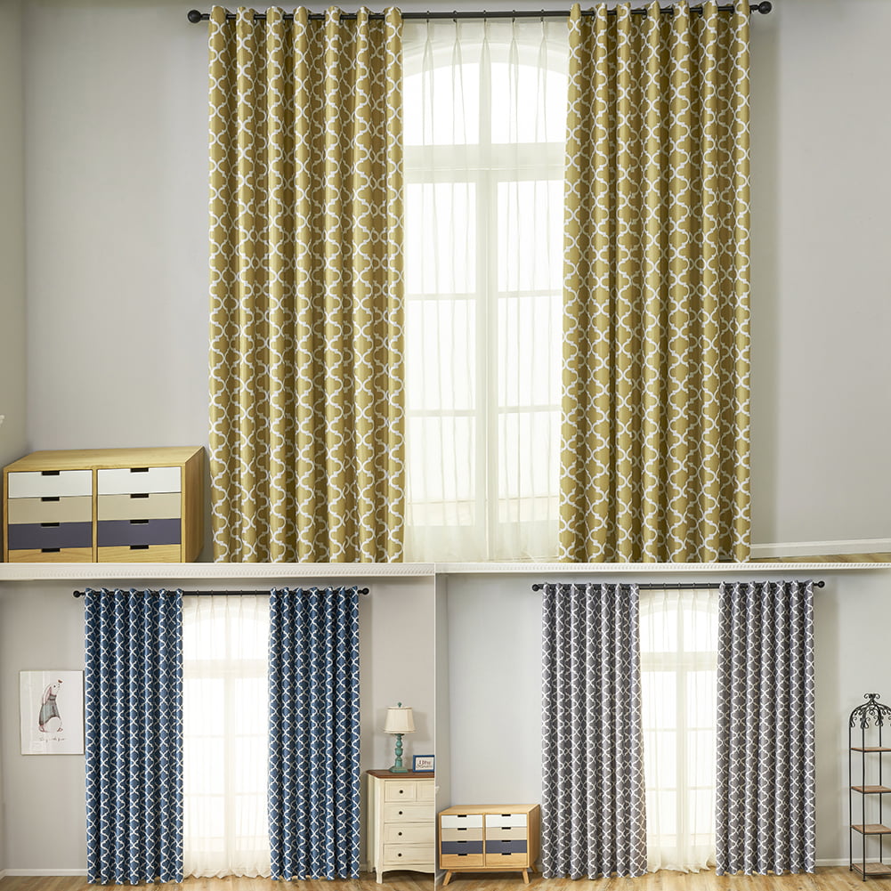 Details about   Geometric Curtains Printed Window Curtain for Living Room Bedroom Drape Decor 