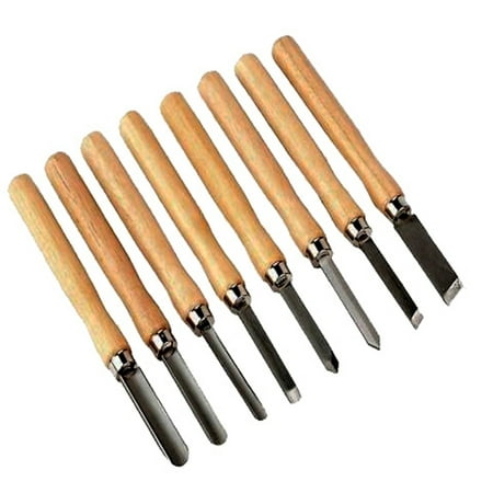 8 Pc Wood Chisels Set Modeling Clay Molding Wax Carving Tools w/V-Parting