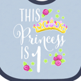 thumbnail image 4 of Inktastic This Princess is One First Birthday Girls Baby Bib, 4 of 4
