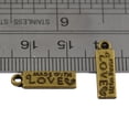 thumbnail image 3 of Colgante de bronce Antiguo Sunnimix rectángulo hecho con Amor 50pcs, 3 of 5