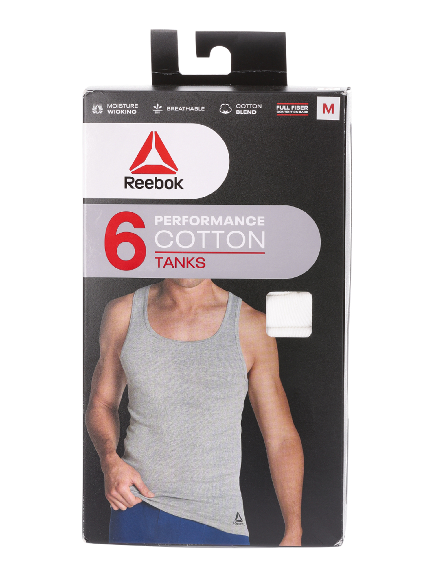 Reebok Men's Performance Cotton Tank Top, 6-Pack photo 4