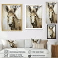 thumbnail image 4 of Designart "Refined Donkey Portraiture" Animal Donkey Floater Framed Canvas Wall Art, 4 of 5