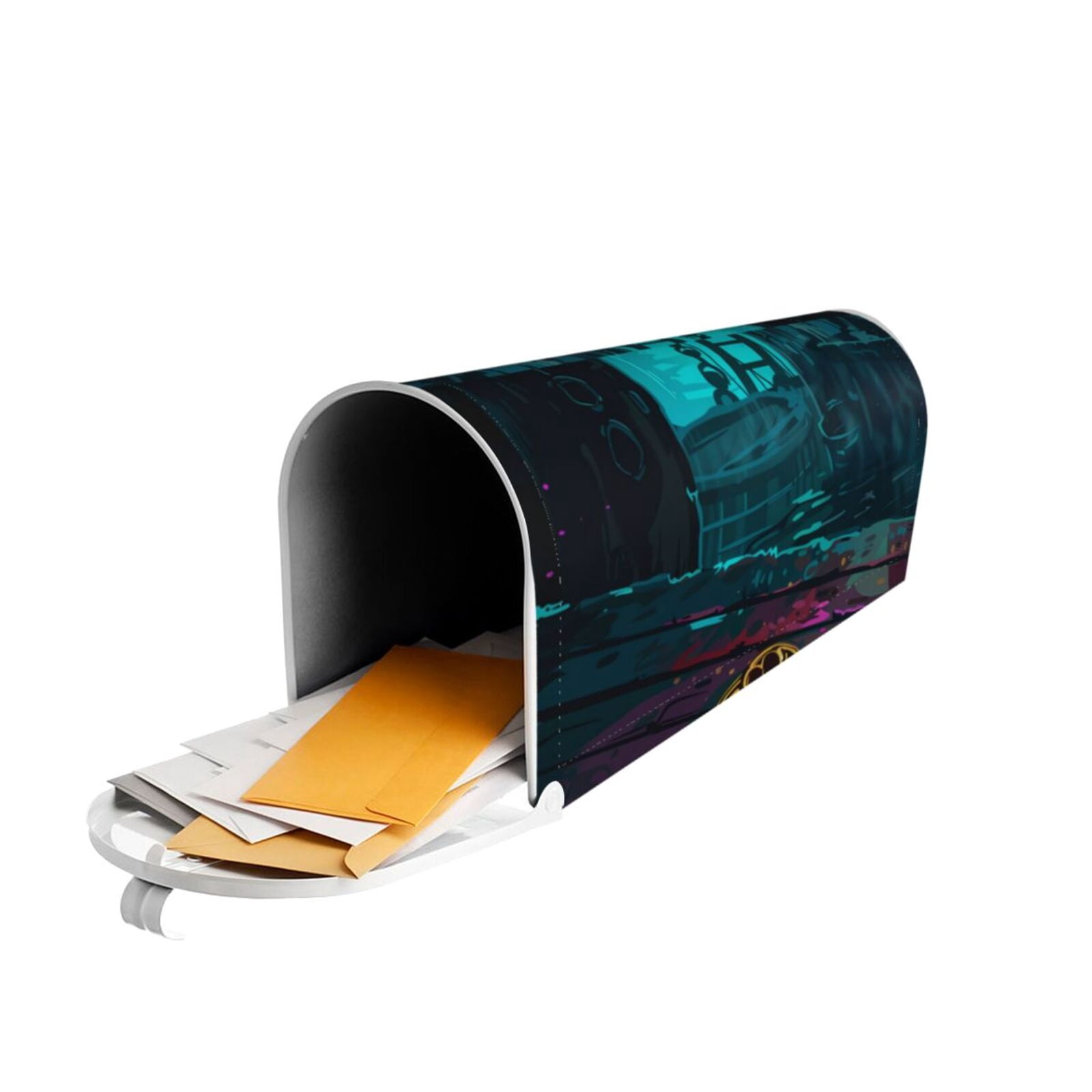 Logiee Lost Golden Key Print Post Letter Box Wrap Decor, Mailbox Cover Suitable for Standard Mailbox and Large Size Mailbox,Outdoor Yard Decoration-21x18 in