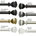 thumbnail image 7 of EXCLUSIVE HOME Napoleon 1" Curtain Rod and Coordinating Finial Set, Matte Bronze, Adjustable 66"-120", 7 of 7