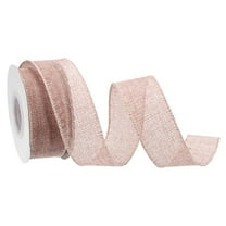 Burlap Ribbon Fabric Wired Edge Ribbons Khaki 1-1/2 Inch x 10 Yard Wired Ribbon for Gift Wrapping