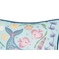 thumbnail image 2 of Narwhal Coral Printed Cotton Blend Mini Accent Pillow 10" x 10", 2 of 5