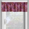 thumbnail image 4 of Ambesonne Nautical Valance & Curtain, Colorful Sea Corals Art, 55"x36", Raspberry and Dark Salmon, 4 of 7