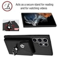thumbnail image 6 of TECH CIRCLE For Galaxy S22 Wallet Case with Card Holder,360°Rotation Finger Ring Holder Kickstand Protective RFID Blocking PU Leather Flip Cover for Samsung Galaxy S22 6.1" 2022,Black, 6 of 7