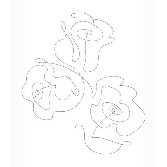 Canvas Wall Art - Pictufy Studio Ii 'Three Roses 02' Wall Art for Living Room, Bedroom, or Office Décor by Trademark Fine Art - 12 x 19 Inches