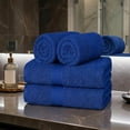 thumbnail image 2 of Ample Decor Hand Towel for Bathroom 100% Cotton 18X28 inch -4pcs Navy, 2 of 6