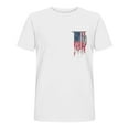 thumbnail image 4 of T-Shirts for Men Short Sleeve Round-Neck Independence Day Print Casual Shirts White L, 4 of 5