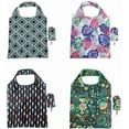 thumbnail image 1 of Lot de 4 Sacs d'Épicerie Réutilisables, Grands 50 Lb Sacs Fourre-Tout d'Épicerie Pliables Réutilisables en Nylon, Lavables à la Machine Durables (Nylon Coloré), 1 of 7
