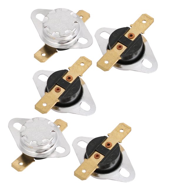Unique Bargains 5pcs KSD301 AC 250V 15A 60C Thermostat Temp Controller Silver Ton