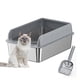 thumbnail image 1 of Caja de para Gatos de Acero Inoxidable con Tapa, Caja de para Gatos, Caja de para Gatos, Caja de Antiadherente de Acero Inoxidable con Lados (Grande), 1 of 9