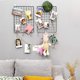 thumbnail image 3 of Pared Fotográfica Hecha De Malla De Alambre, Decoración De Pared, Rejilla De Pared, Bricolaje, Pared De Malla Multifuncional, Con Ganchos En S, Clips Y Cordón De Cáñamo, Juego De 2, Negro, 3 of 5