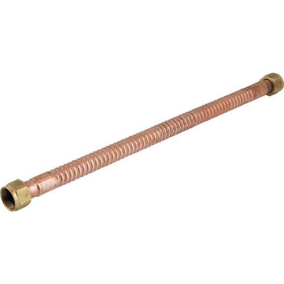Sioux Chief Water Connector Pipe Fitting - Durable Corrugated Copper - 3/4x3/4x15