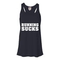 thumbnail image 1 of Womens Running Sucks Funny Work Out Gym Flowy Racerback Tank Top T-Shirt, 1 of 1